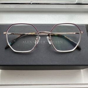 Alexander Mcqueen Hexagan Frame Glasses- Made In Italy